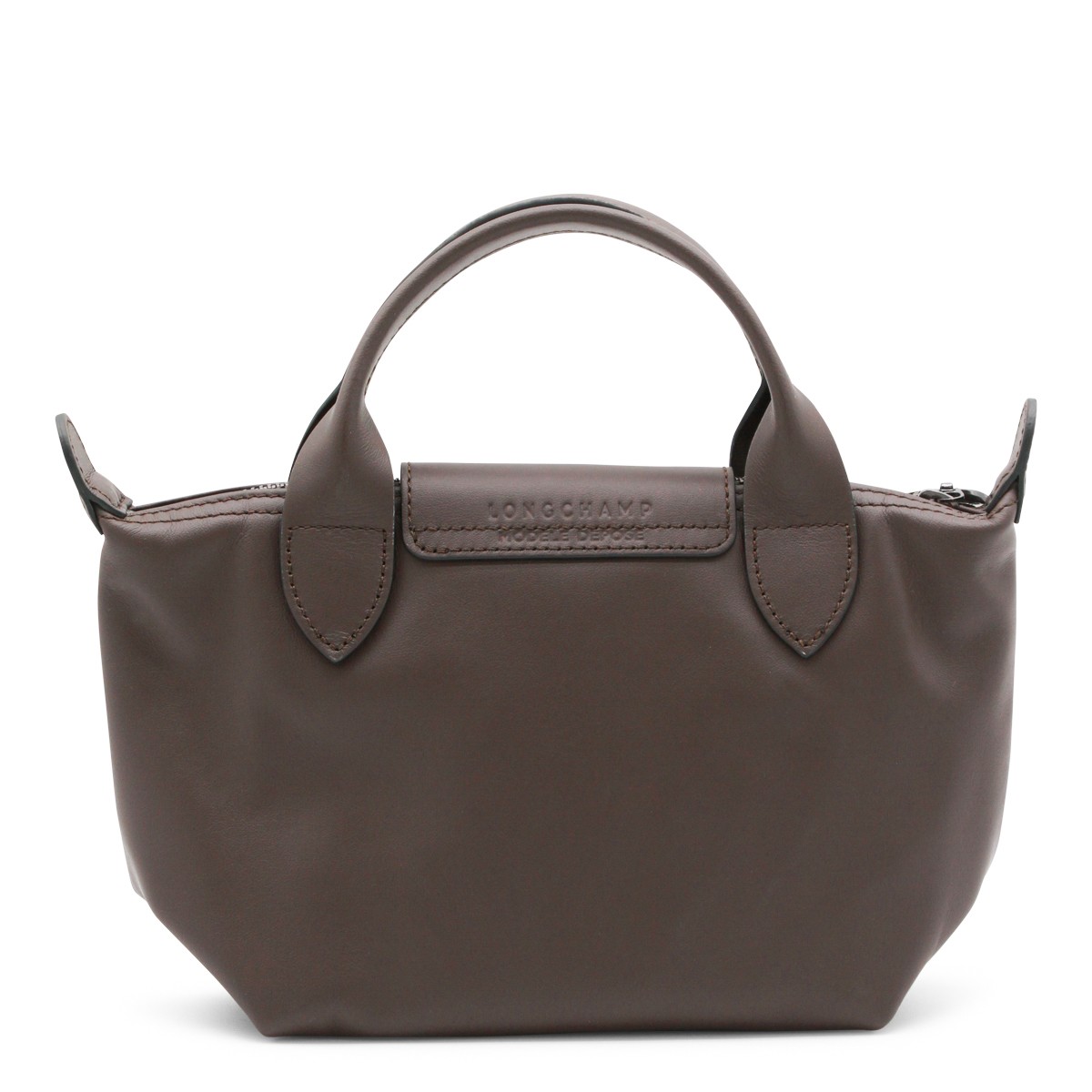 BROWN LEATHER LE PLIAGE ENERGY XS TOTE