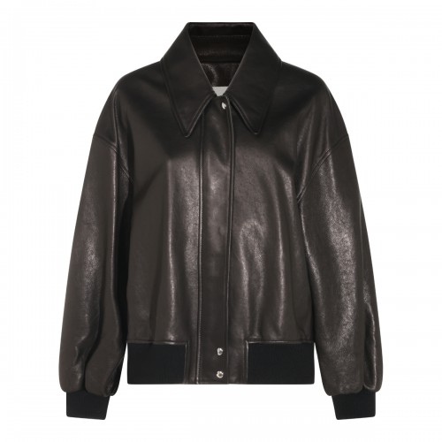 BLACK LEATHER SHELMAN JACKET
