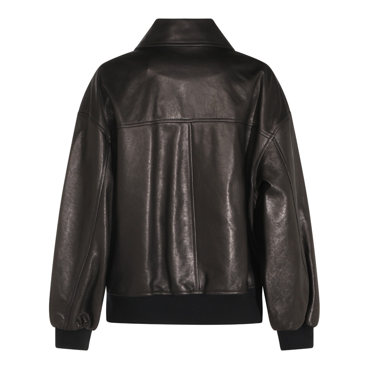BLACK LEATHER SHELMAN JACKET