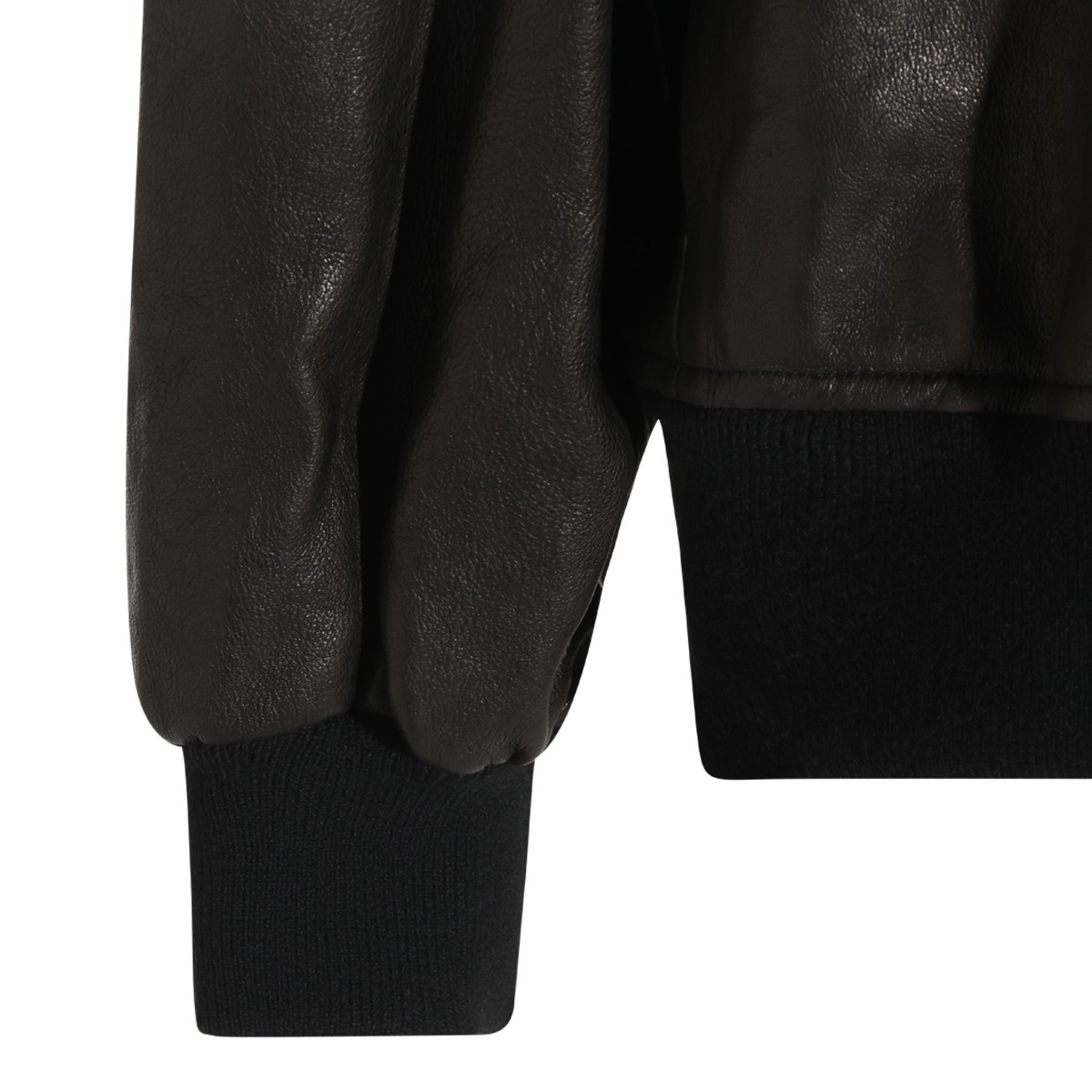 BLACK LEATHER SHELMAN JACKET