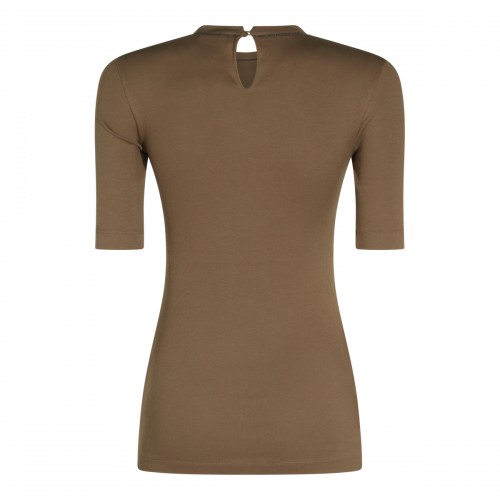 BROWN COTTON T-SHIRT