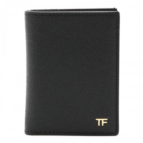 BLACK LEATHER CARD HOLDER