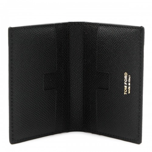BLACK LEATHER CARD HOLDER