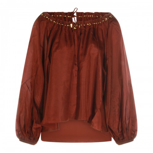 RED SILK TOP