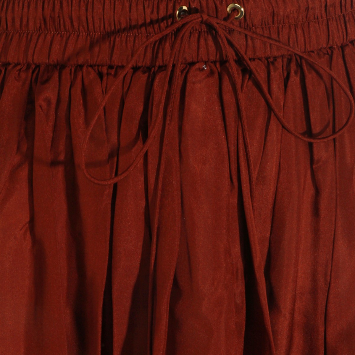 RED SILK SKIRT