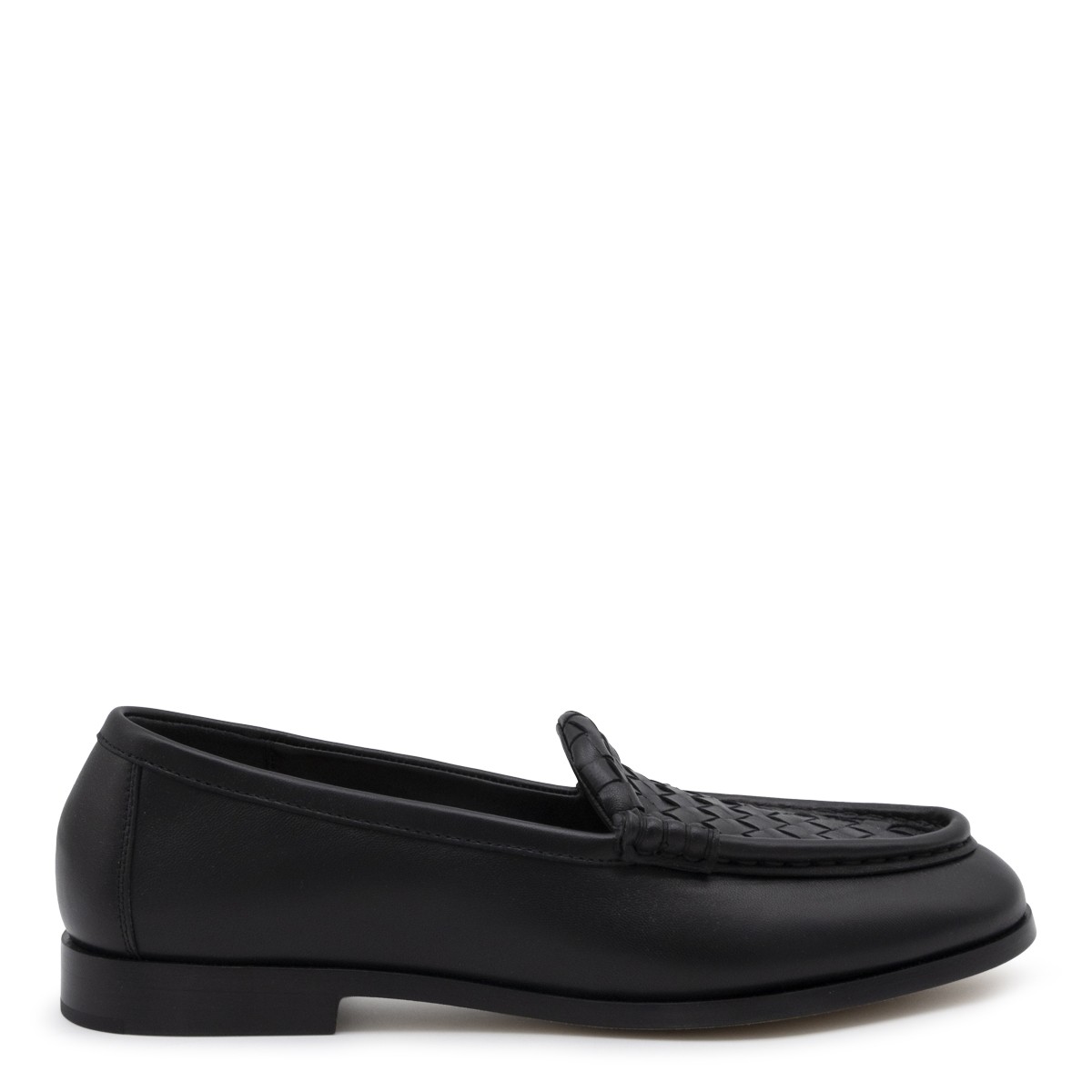 BLACK LEATHER FLATS