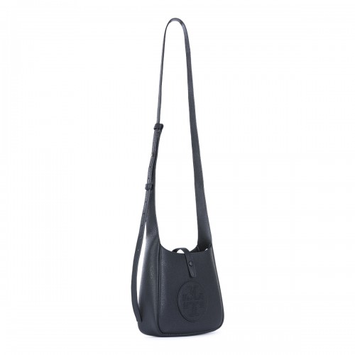 BLACK LEATHER MILLER SWING SHOULDER BAG