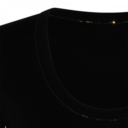 BLACK COTTON STRETCH T-SHIRT