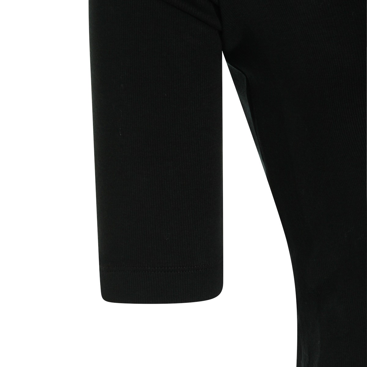 BLACK COTTON STRETCH T-SHIRT