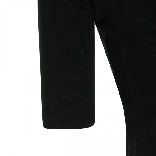 BLACK COTTON STRETCH T-SHIRT