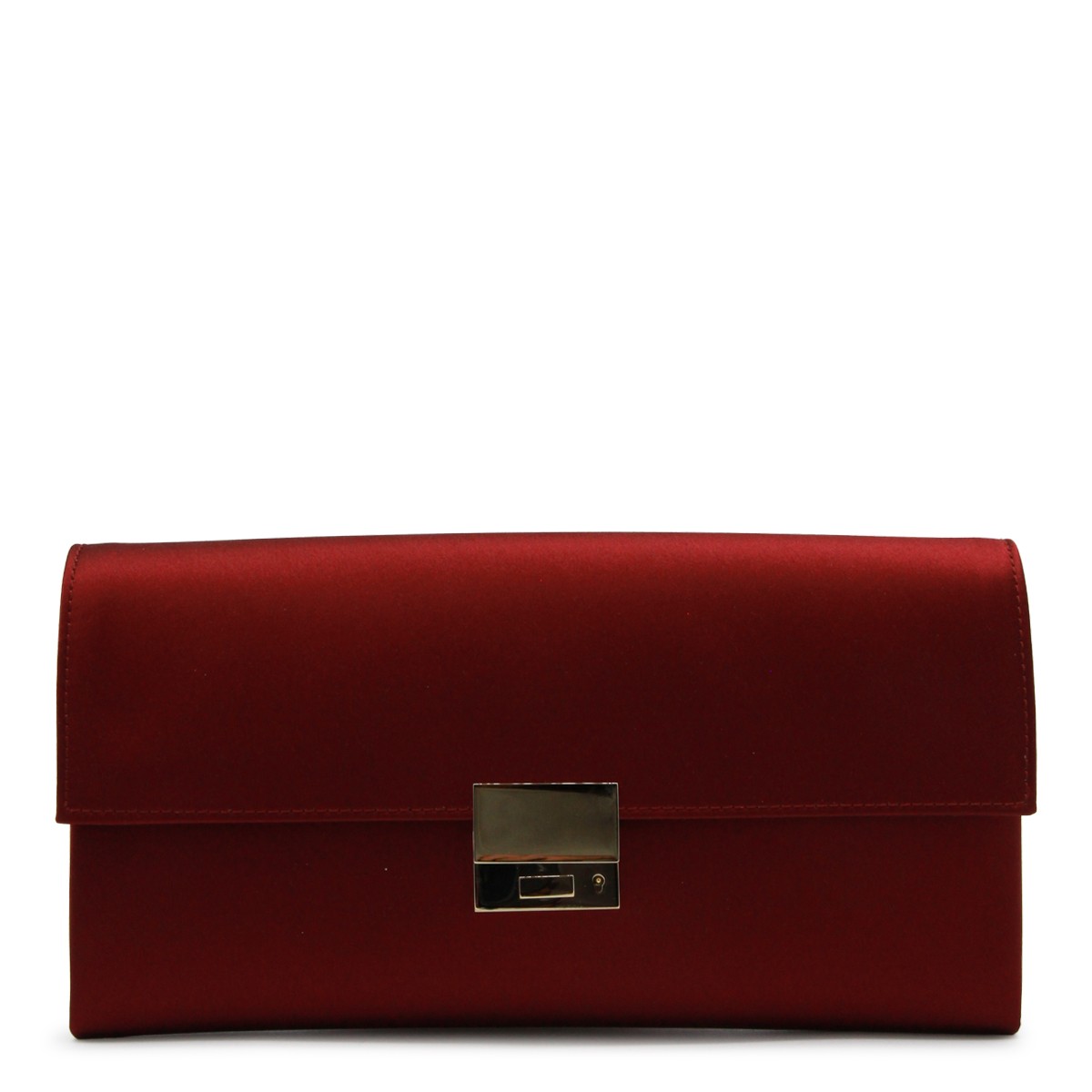 RED VISCOSE CLUTCH