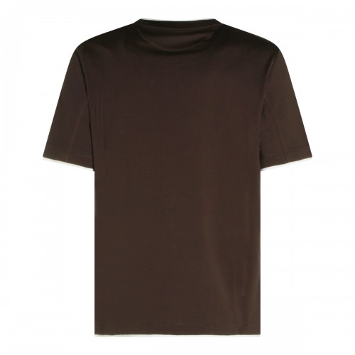 DARK BROWN COTTON T-SHIRT 2