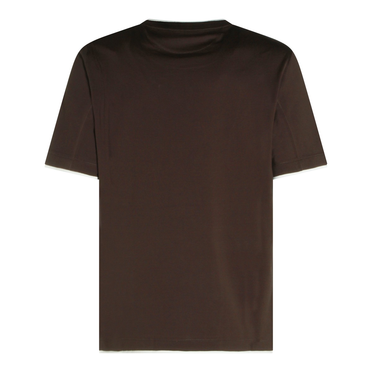 DARK BROWN COTTON T-SHIRT
