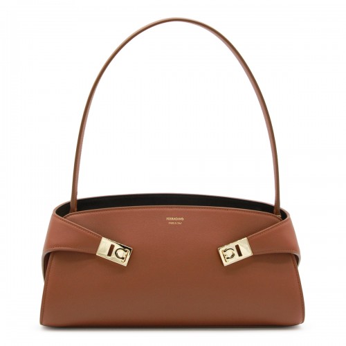 BROWN LEATHER HUG MINI...