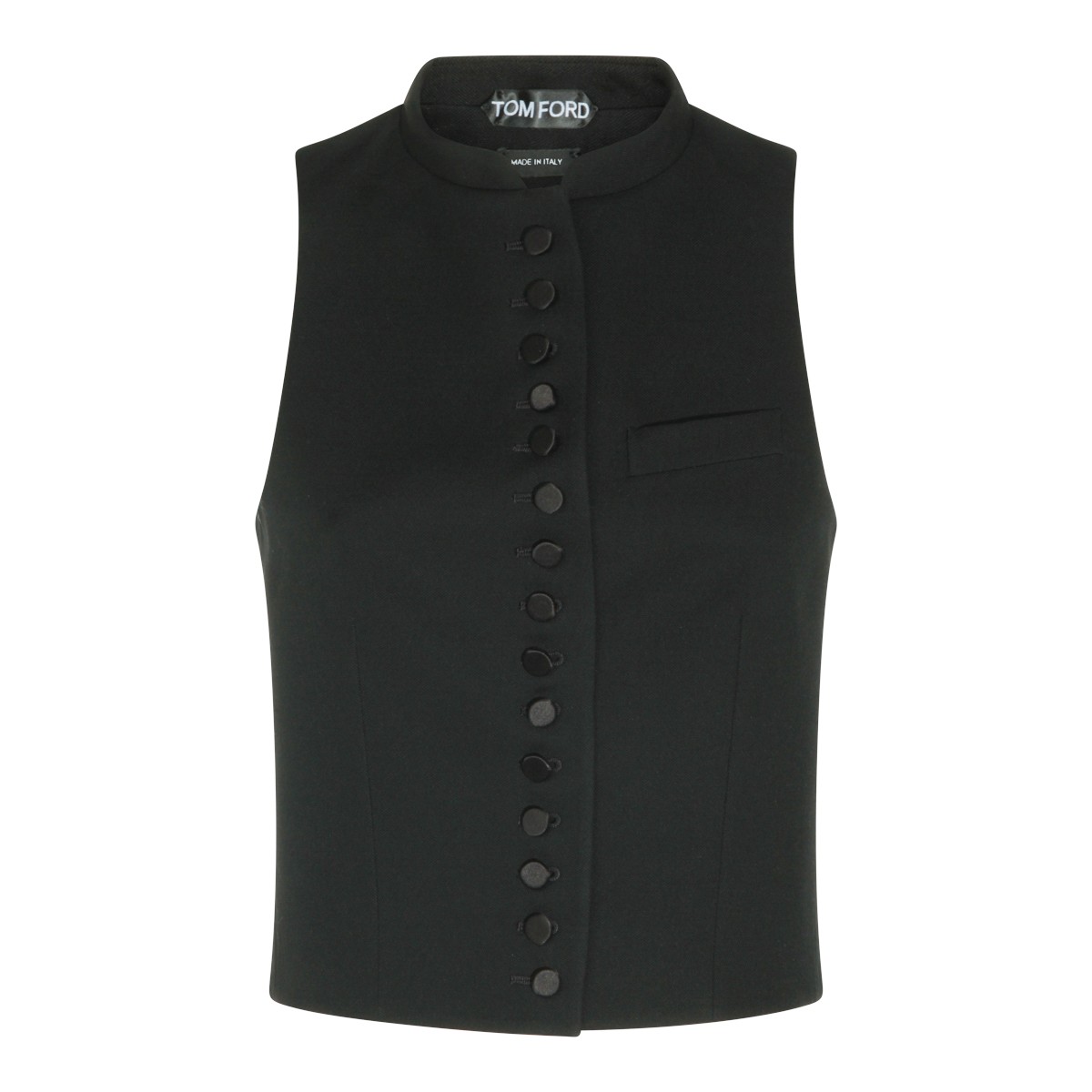 BLACK WOOL TOP