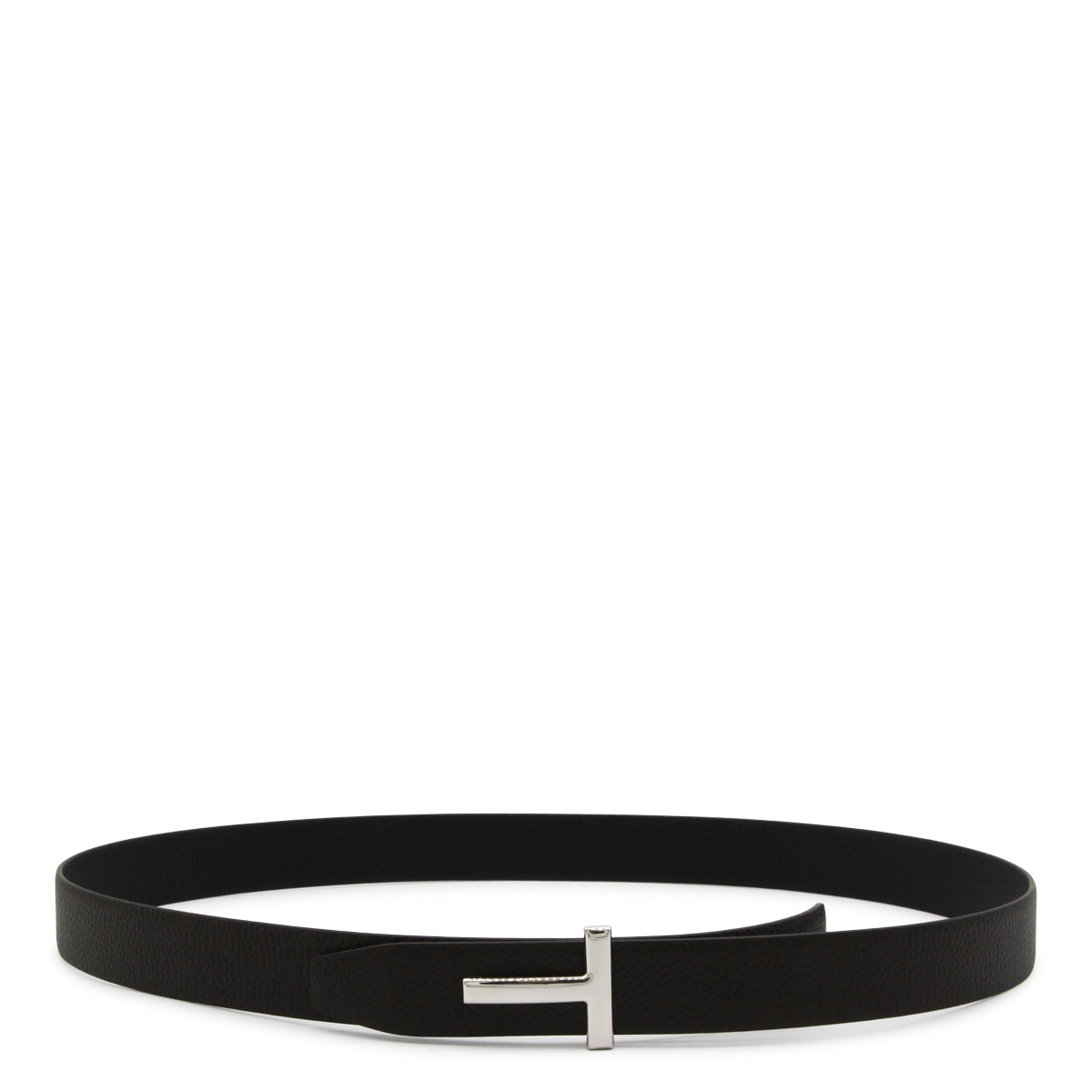 BROWN AND BLACK LEATHER BELT