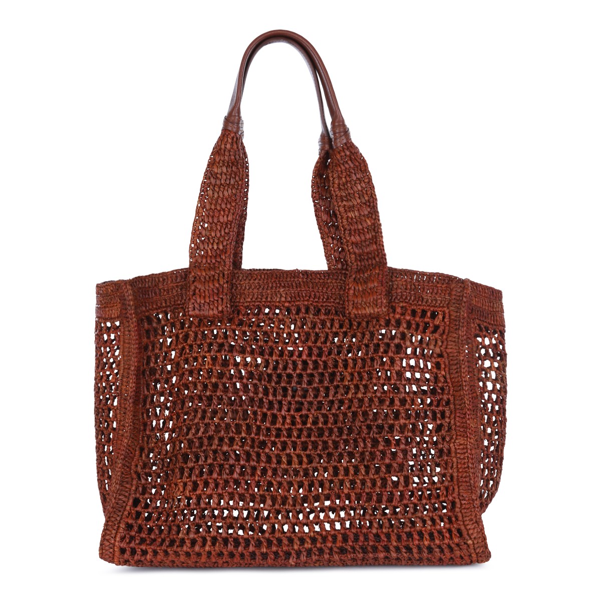 CLAY BROWN RAFFIA SUMMER BANANA TOP...