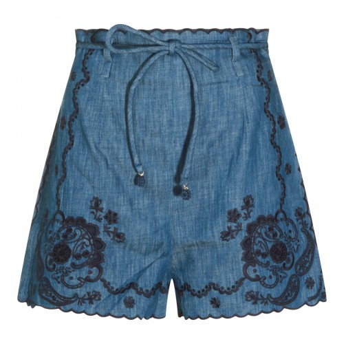 BLUE COTTON SHORTS