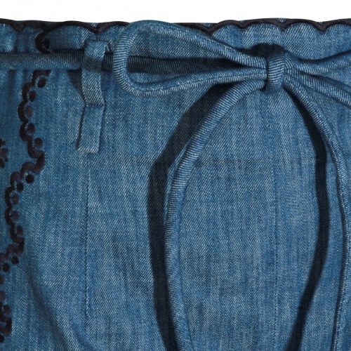 BLUE COTTON SHORTS