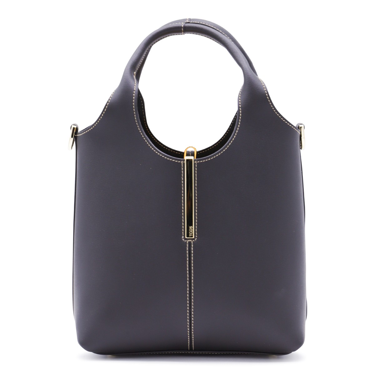 BLACK LEATHER TOTE