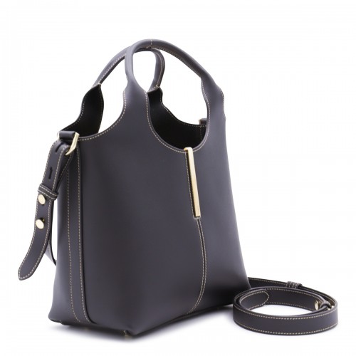 BLACK LEATHER TOTE 2