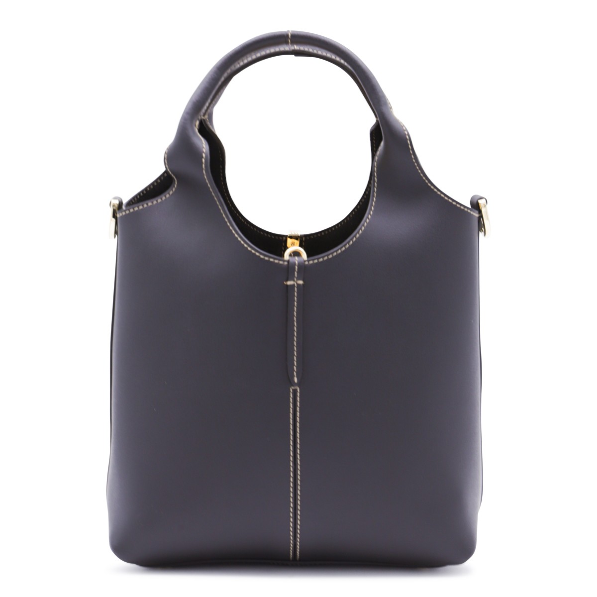 BLACK LEATHER TOTE