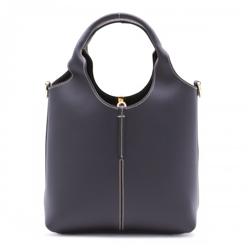 BLACK LEATHER TOTE