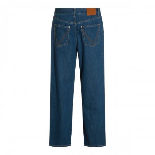MID BLUE COTTON JEANS 2