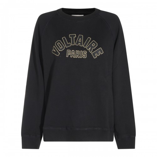 BLACK COTTON SWEATSHIRT