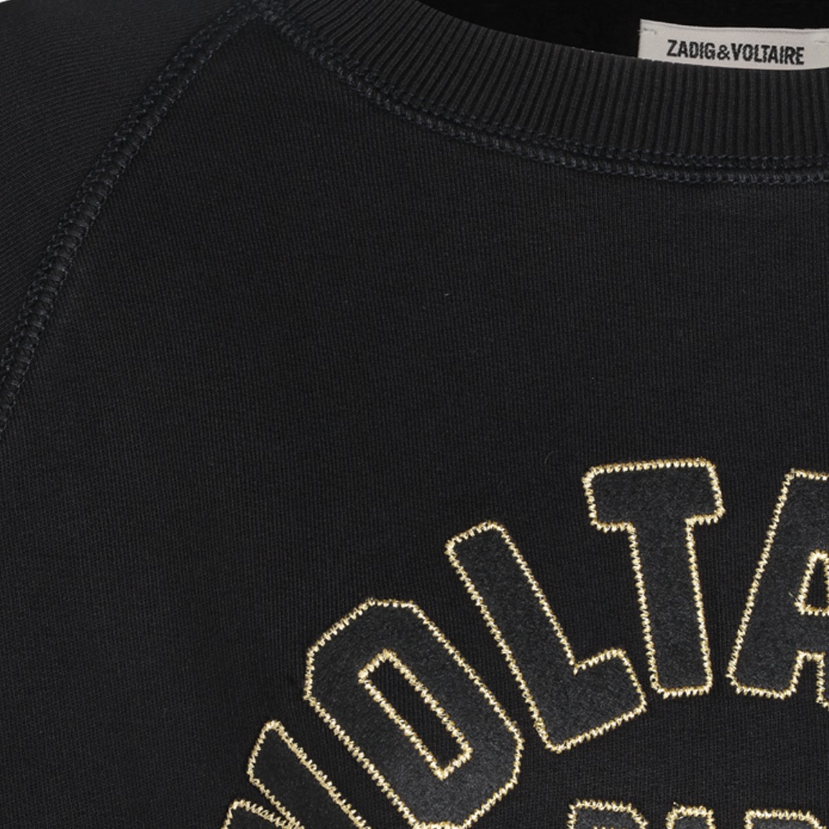 BLACK COTTON SWEATSHIRT