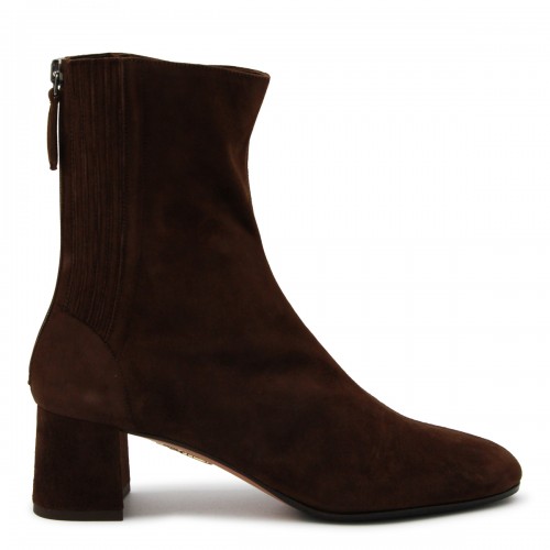 BROWN LEATHER SAINT HONORE' BOOTS