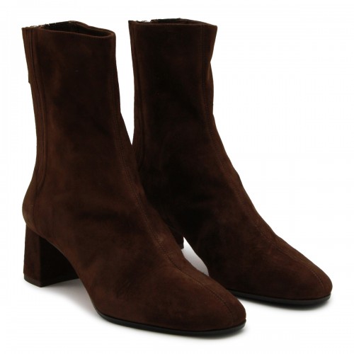 BROWN LEATHER SAINT HONORE' BOOTS