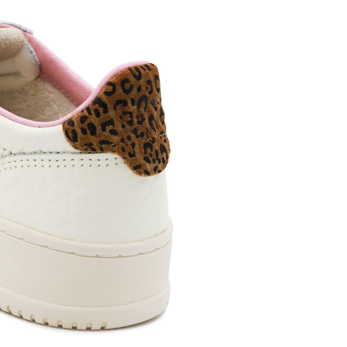 WHITE PINK AND LEOPARD LEATHER...