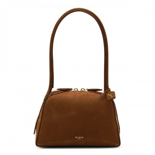 BROWN LEATHER LE BOULEDOGUE SMALL SHOULDER BAG