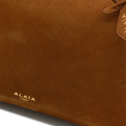 BROWN LEATHER LE BOULEDOGUE SMALL SHOULDER BAG