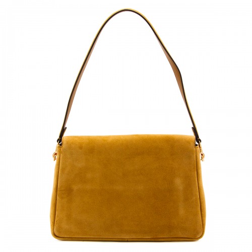 BROWN LEATHER CHARLIE MEDIUM SHOULDER BAG