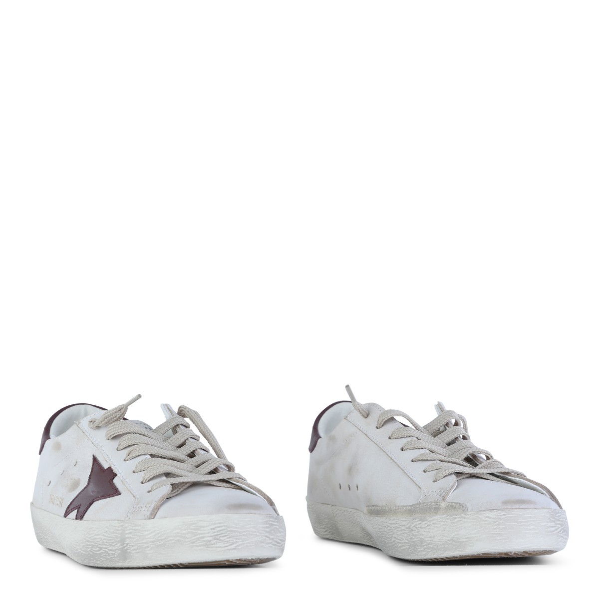 WHITE AND RED LEATHER SUPER STAR...