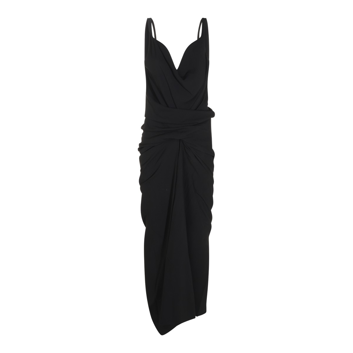 BLACK VISCOSE DRESS