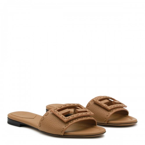CAMEL LEATHER FLATS 2