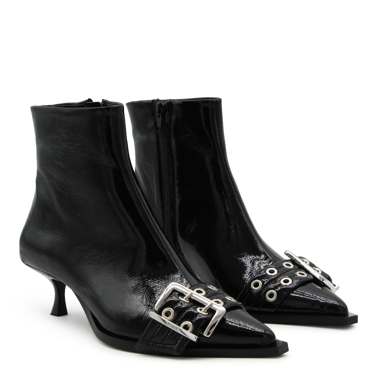 BLACK BUCKLE BOOTS