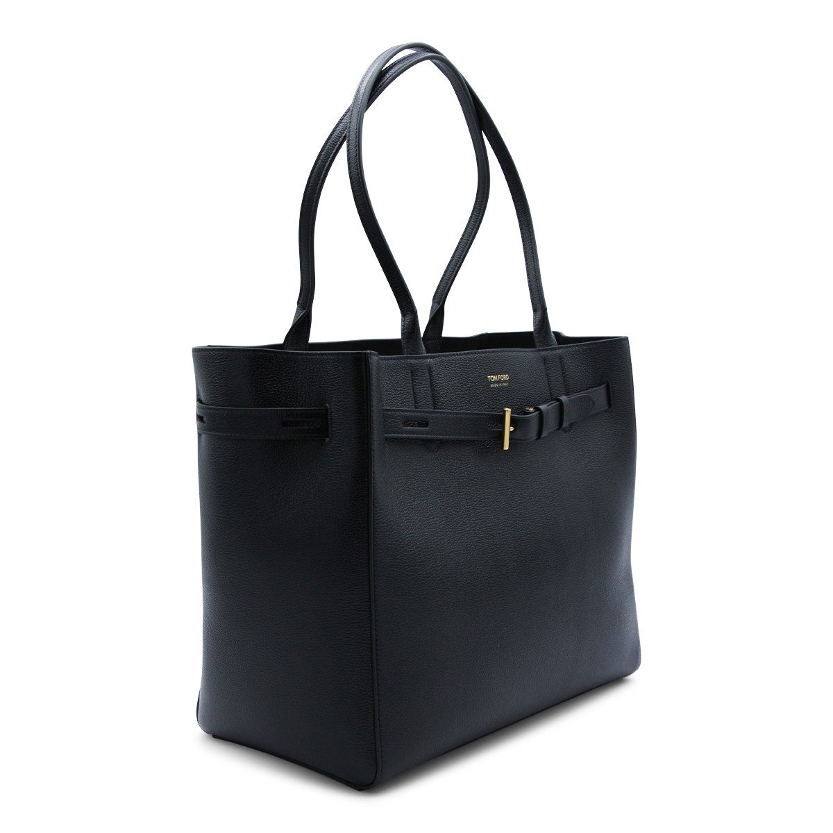 BLACK LEATHER TOTE