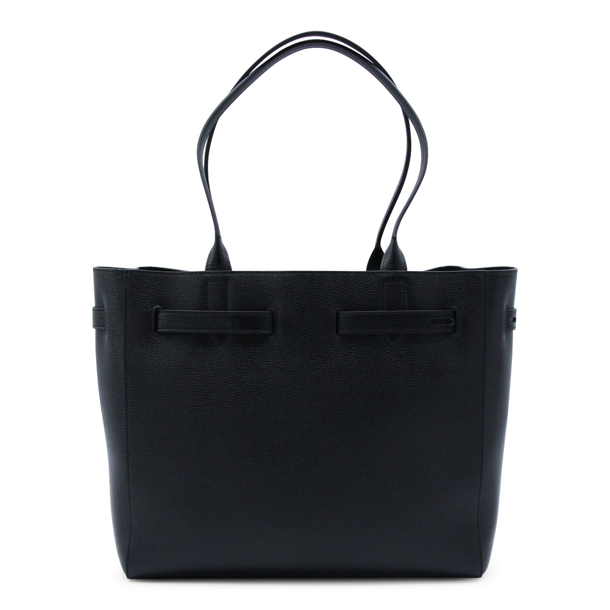 BLACK LEATHER TOTE