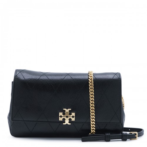 BLACK LEATHER CHARLIE SHOULDER BAG