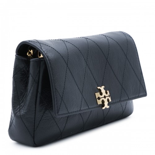 BLACK LEATHER CHARLIE SHOULDER BAG