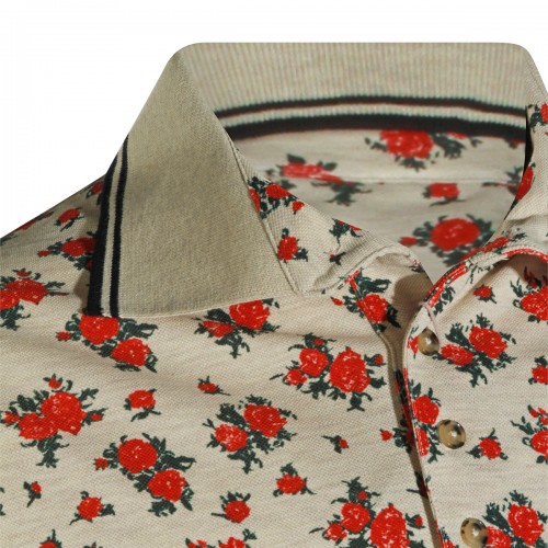 ROSES COTTON TWO BUTTONS POLO SHIRT