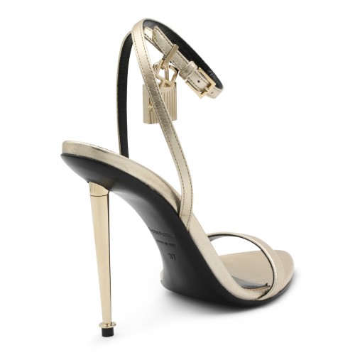GOLD LEATHER SANDALS