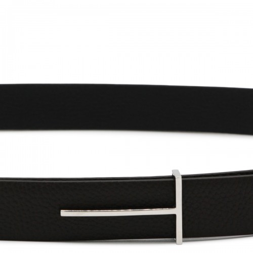BROWN AND BLACK LEATHER BELT 2