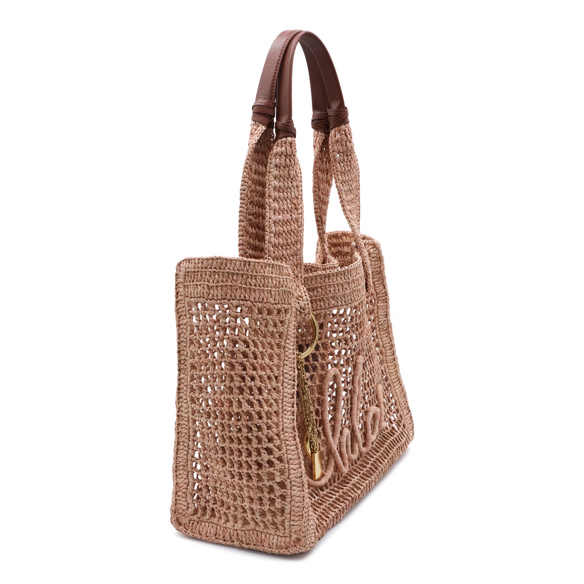BEIGE RAFFIA SUMMER BANANA TOP HANDLE...