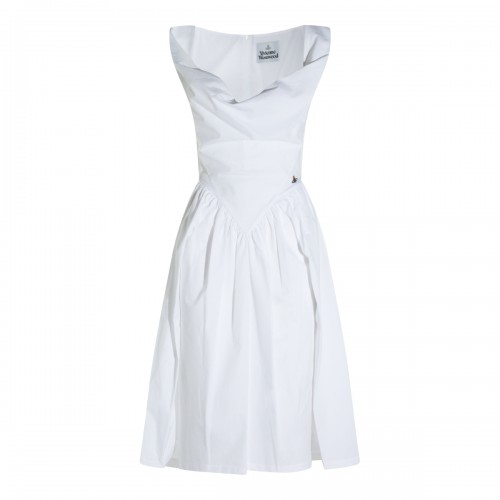 WHITE COTTON SUNDAY DRESS