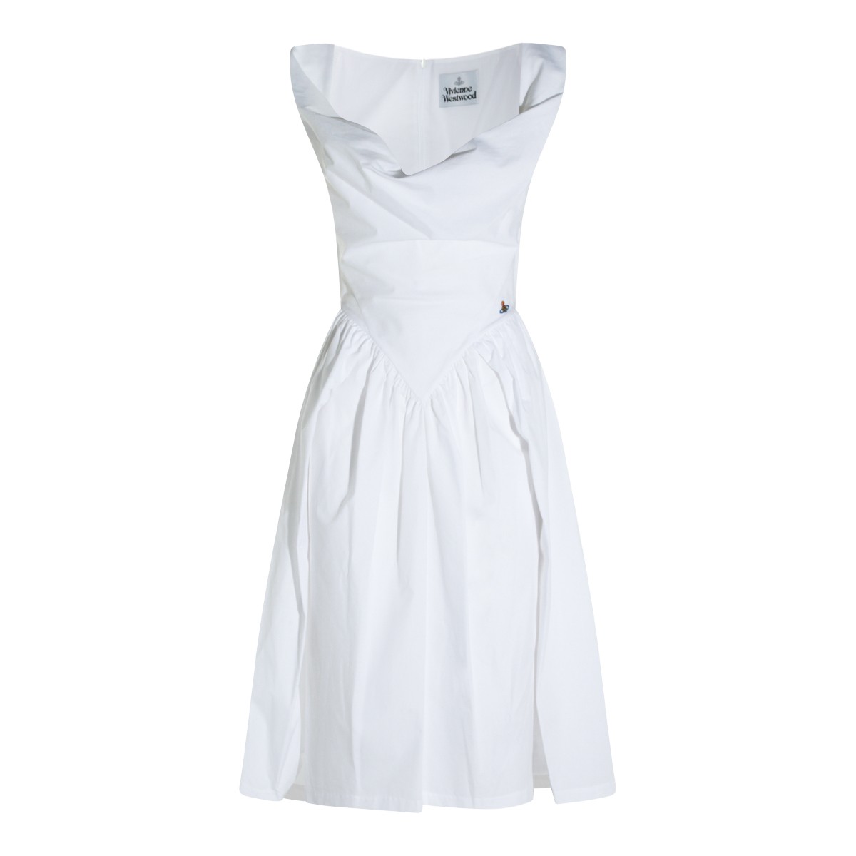 WHITE COTTON SUNDAY DRESS